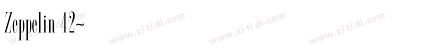 Zeppelin 42字体转换